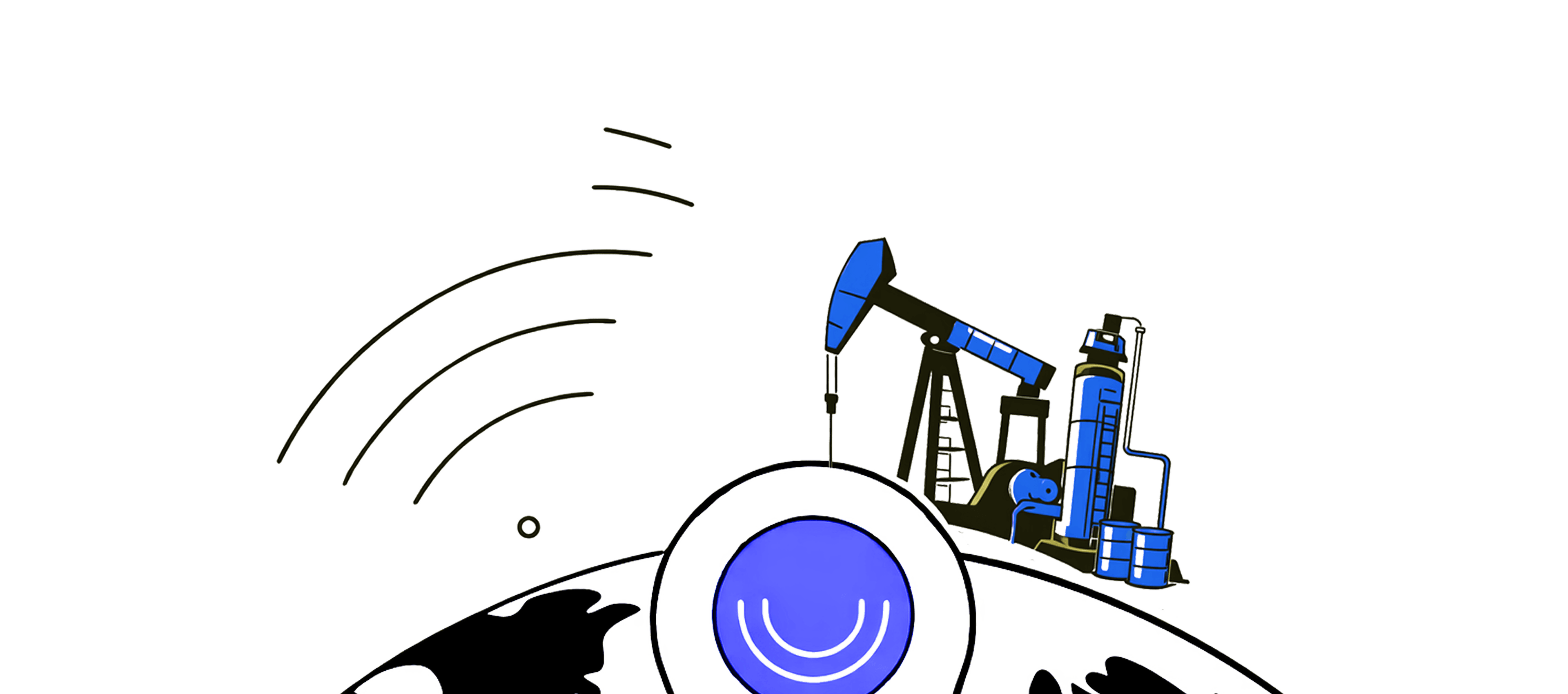 Energy rig illustration